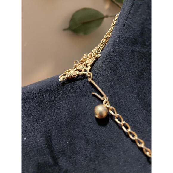 Womens Fashion Gold Tone Multilayer Paper Clip & Link Chains Necklace Jewelry - Picture 6 of 6